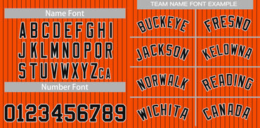 Custom Orange Black-White Stripe Fashion Authentic Baseball Jersey