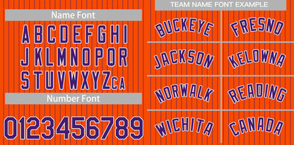 Custom Orange Purple-White Stripe Fashion Authentic Baseball Jersey
