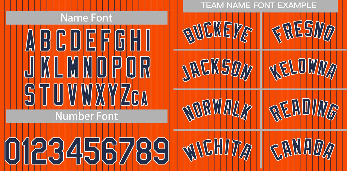 Custom Orange Navy-White Stripe Fashion Authentic Baseball Jersey