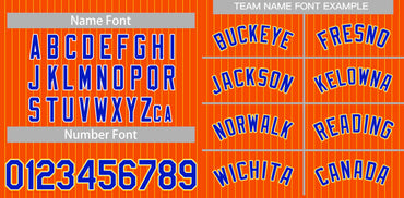 Custom Orange Royal-Yellow Stripe Fashion Authentic Baseball Jersey