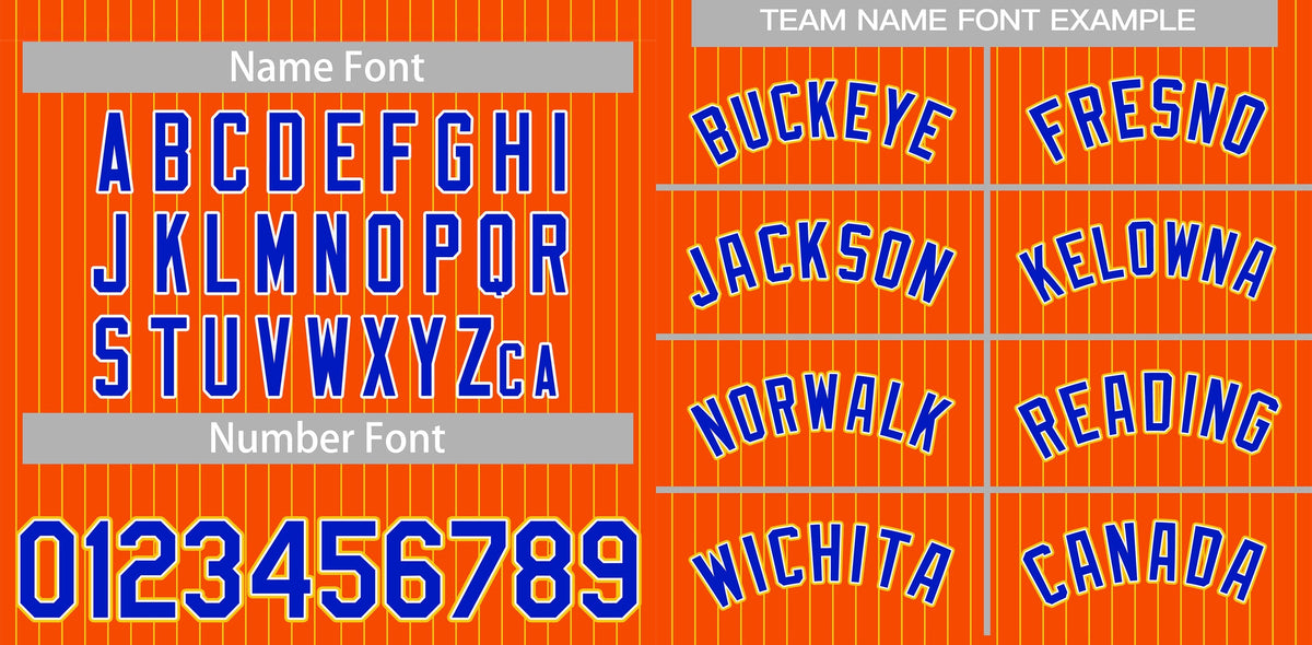 Custom Orange Royal-Yellow Stripe Fashion Authentic Baseball Jersey