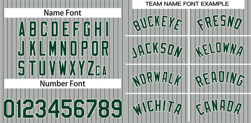 Custom Gray Green-White Stripe Fashion Authentic Baseball Jersey
