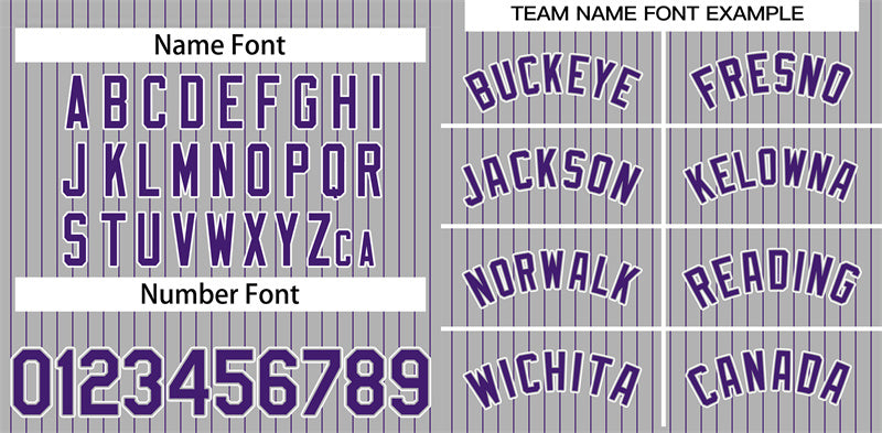 Custom Gray Purple-White Stripe Fashion Authentic Baseball Jersey