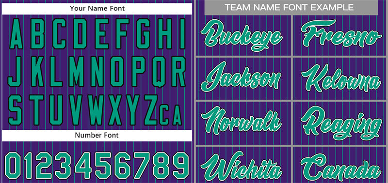 Custom Purple Teal-Black Stripe Fashion Authentic Baseball Jersey