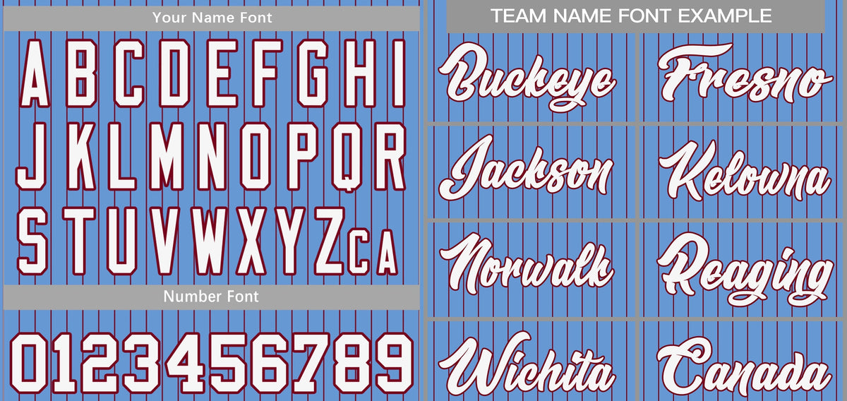 Custom Powder Blue White-Crimson Stripe Fashion Authentic Baseball Jersey