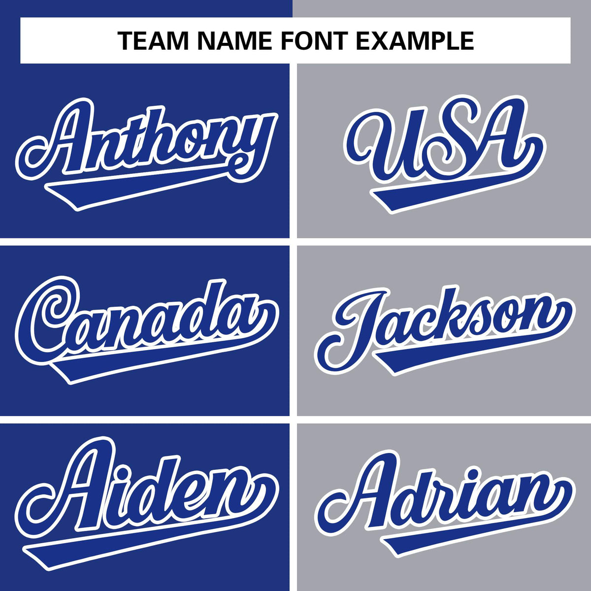 custom split color jacket name and number font style