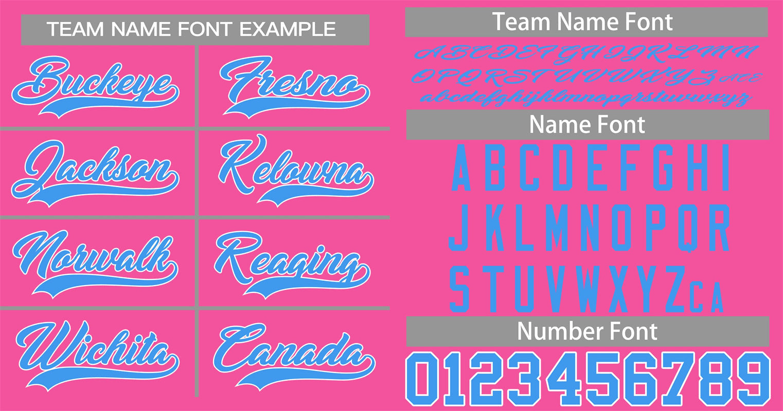 Custom Pink Powder Blue-White Classic Style Authentic Baseball Jersey