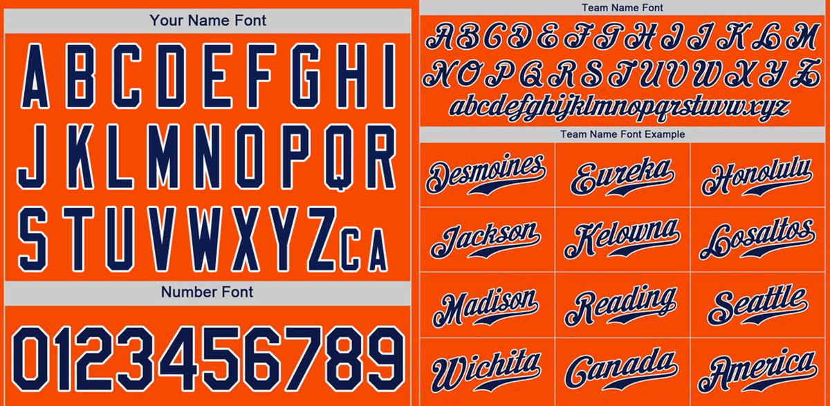 Custom Orange Navy-White Classic Style Authentic Baseball Jersey