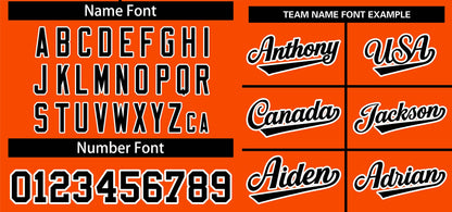 Custom Orange Classic Style Outdoor Authentic Pullover Baseball Jersey