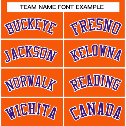 Custom Orange Purple-White Classic Style Hockey Jersey