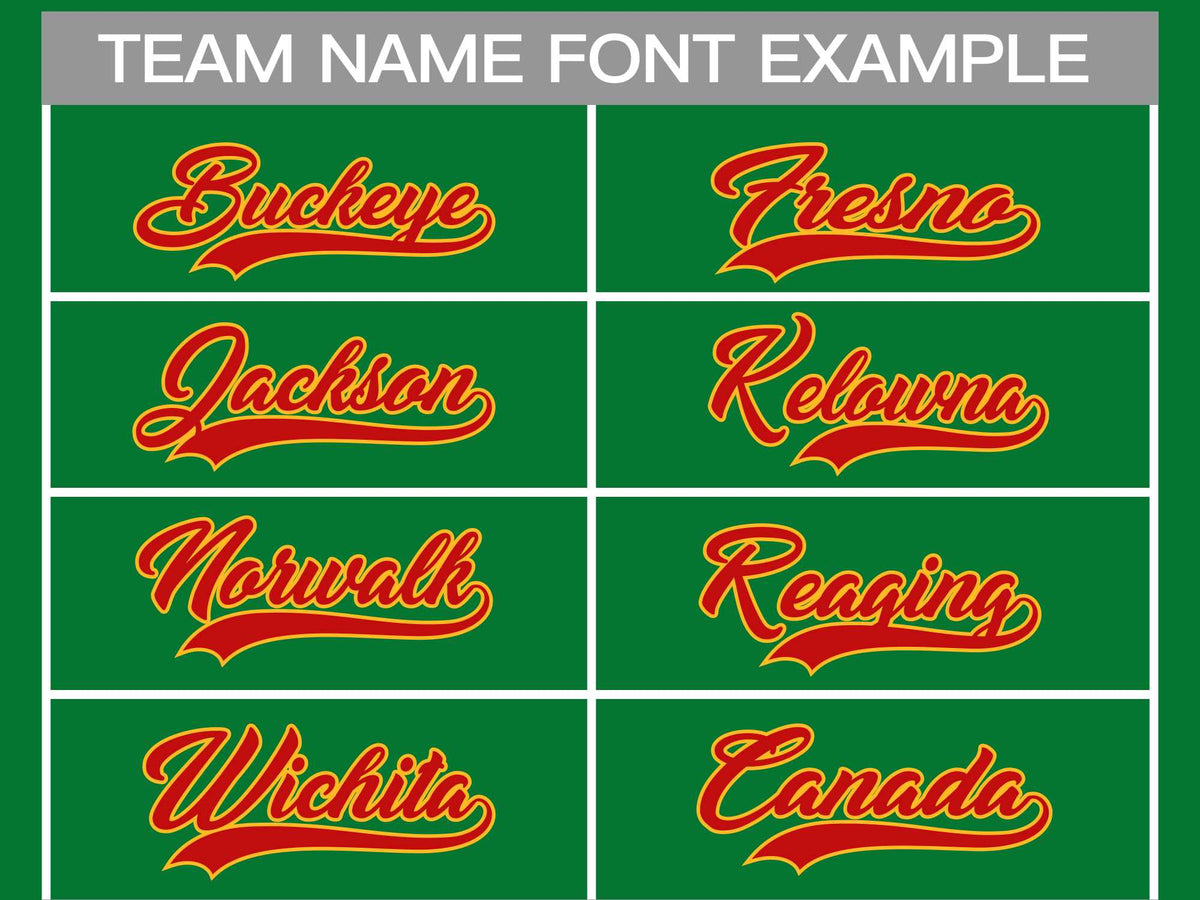 Custom Kelly Green Red-Gold Classic Style Hockey Jersey