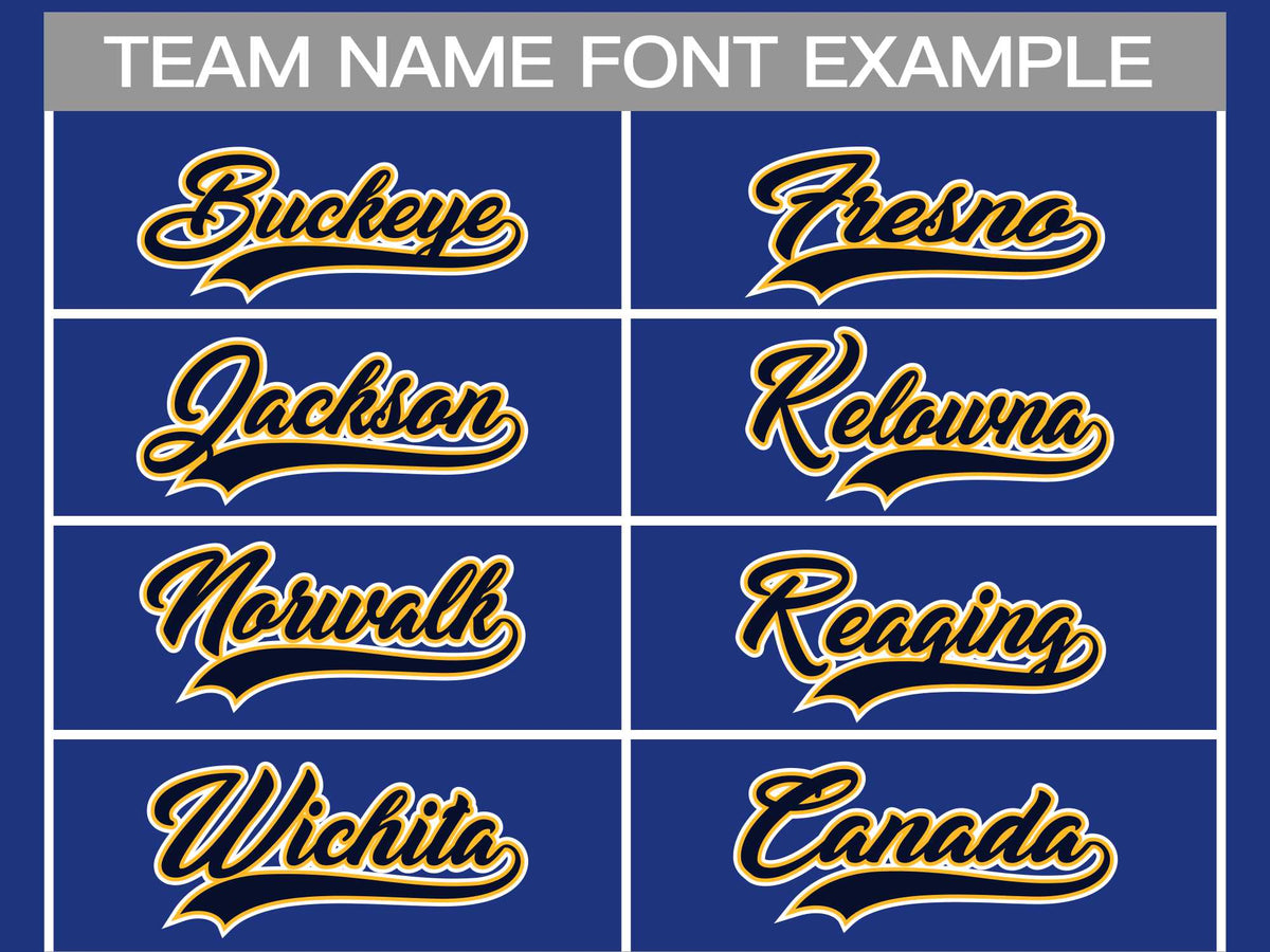 Custom Royal Navy Gold-White Classic Style Hockey Jersey