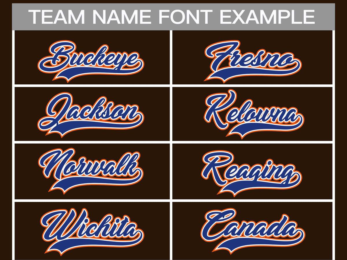 Custom Brown Royal White-Orange Classic Style Hockey Jersey