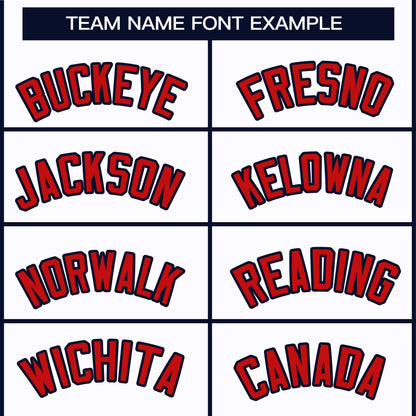 Custom White Red-Navy Classic Style Hockey Jersey