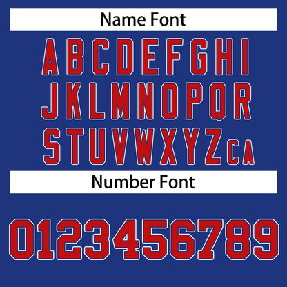Custom Royal Red Royal-White Classic Style Hockey Jersey