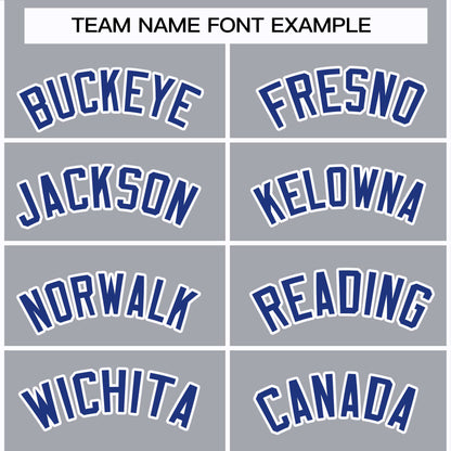 Custom Gray Royal-White Classic Style Hockey Jersey