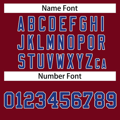 Custom Crimson Royal-White Classic Style Hockey Jersey
