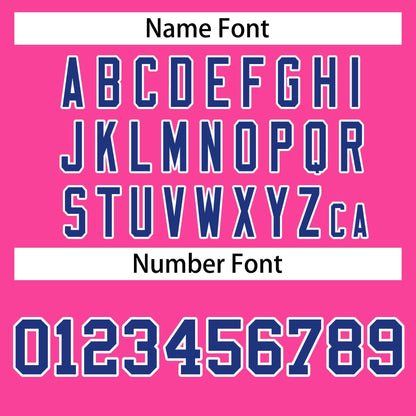 Custom Pink Royal-White Classic Style Hockey Jersey