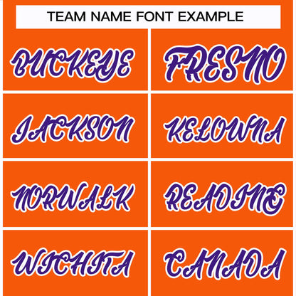 Custom Orange Purple-White Classic Style Hockey Jersey