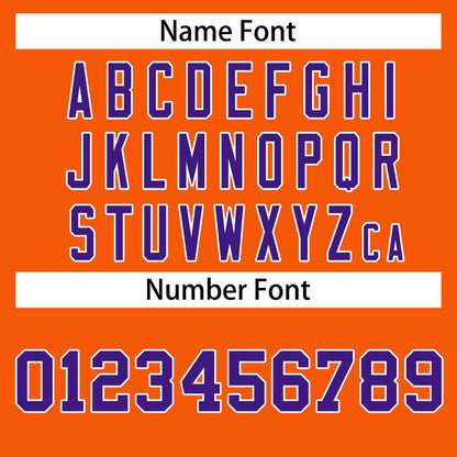 Custom Orange Purple-White Classic Style Hockey Jersey