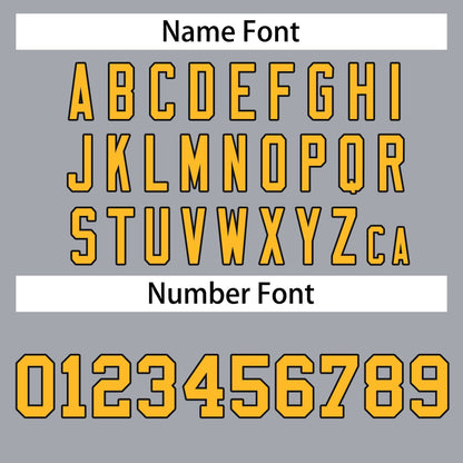 Custom Gray Gold-Black Classic Style Hockey Jersey