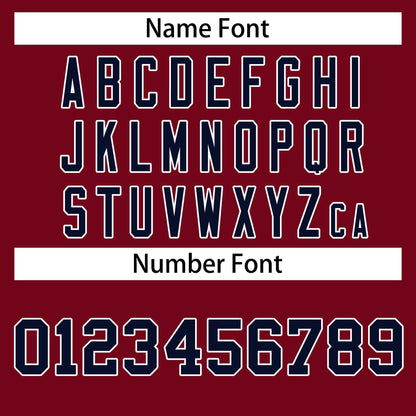 Custom Crimson Navy-White Classic Style Hockey Jersey