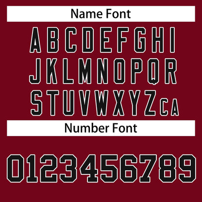Custom Crimson Black-White Classic Style Hockey Jersey