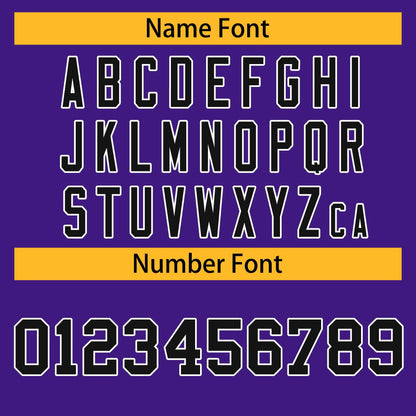 Custom Purple Black-White Classic Style Hockey Jersey