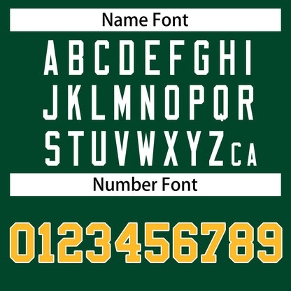 Custom Green Gold-White Classic Style Hockey Jersey