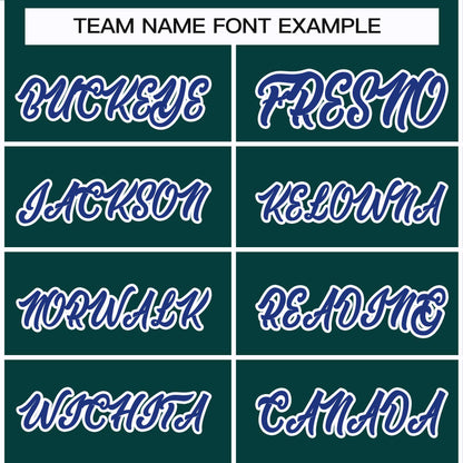 Custom Midnight Green Royal-White Classic Style Hockey Jersey