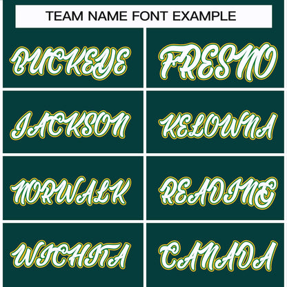 Custom Midnight Green White Kelly Green-Gold Classic Style Hockey Jersey