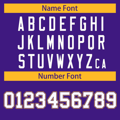 Custom Purple White Purple-Gold Classic Style Hockey Jersey