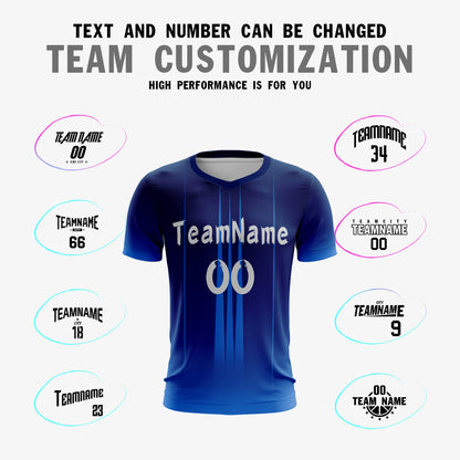Custom Navy White Sport Soccer Tops Jersey