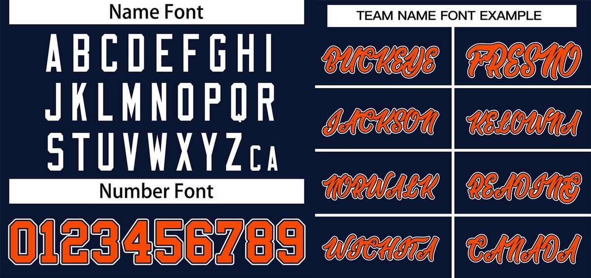 Custom Navy Orange-White Classic Style Authentic Two-Button Baseball Jersey