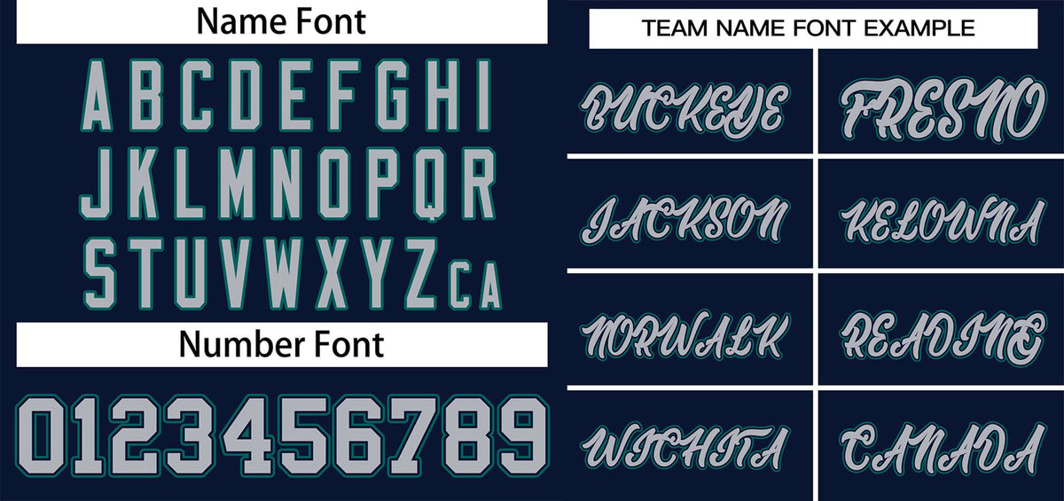 Custom Navy Gray-Aqua Classic Style Authentic Two-Button Baseball Jersey