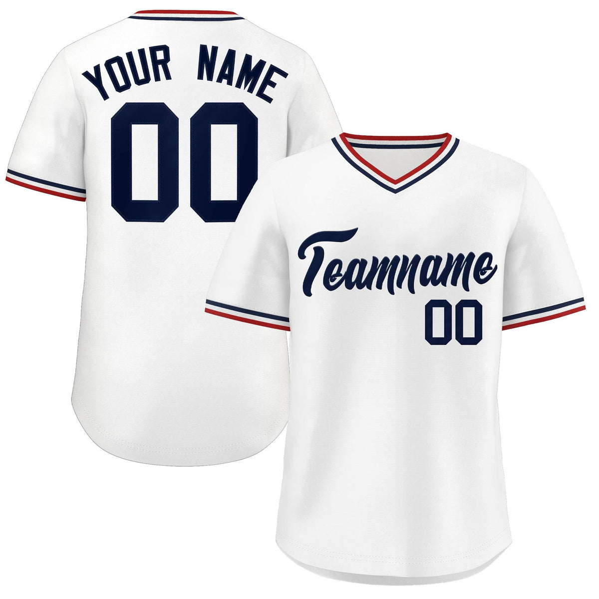 Custom White Classic Style Outdoor Authentic Pullover Baseball Jersey