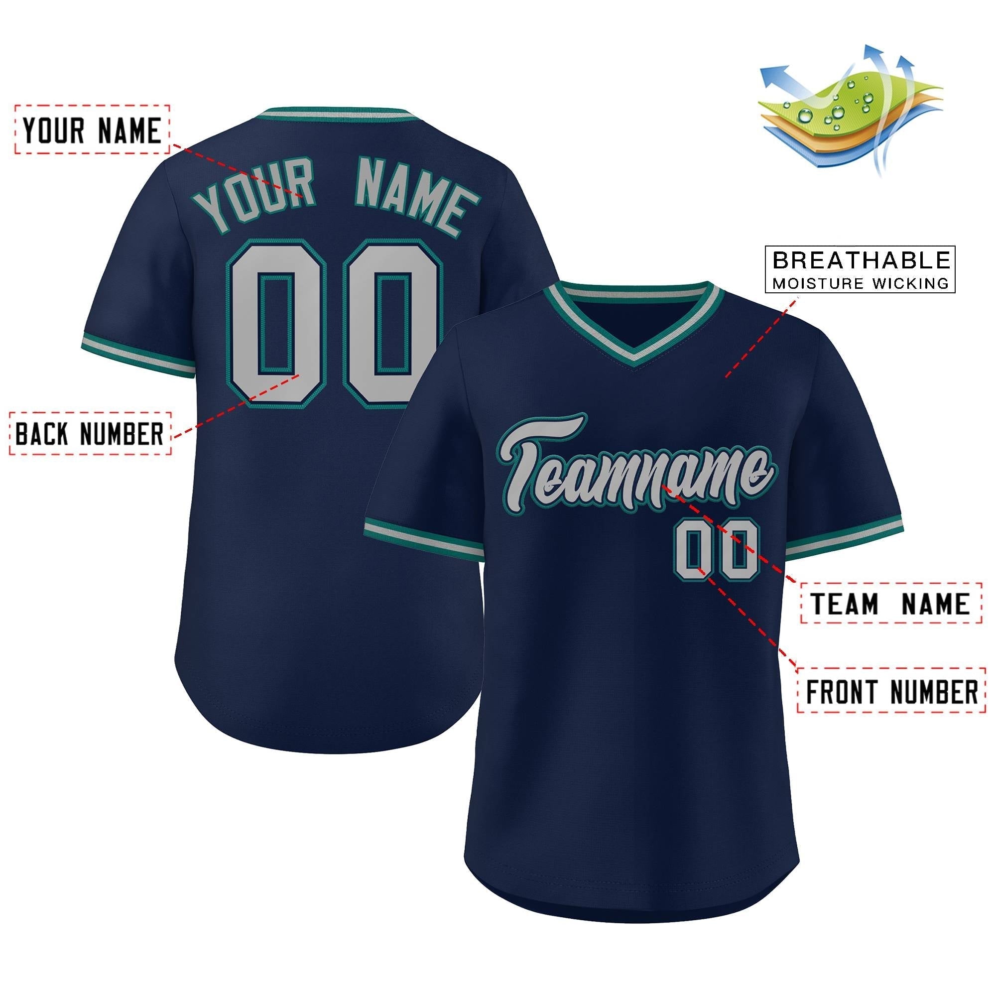 Custom Navy Gray Classic Style Outdoor Authentic Pullover Baseball Jersey