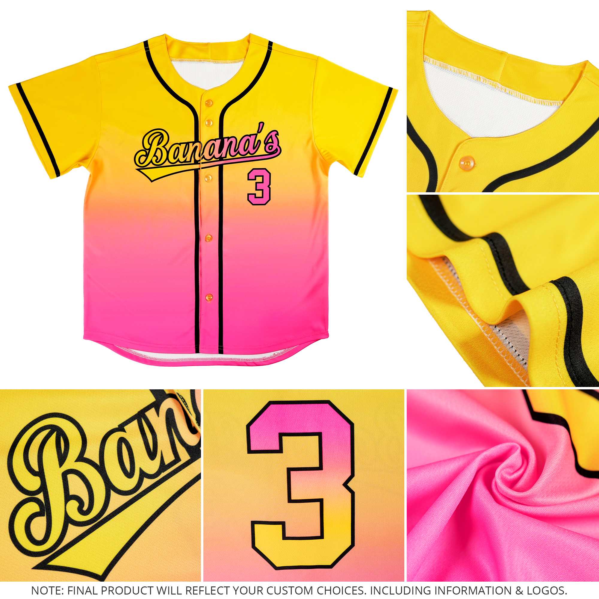 Custom Burgundy Navy Gradient Fashion Authentic Baseball Jersey