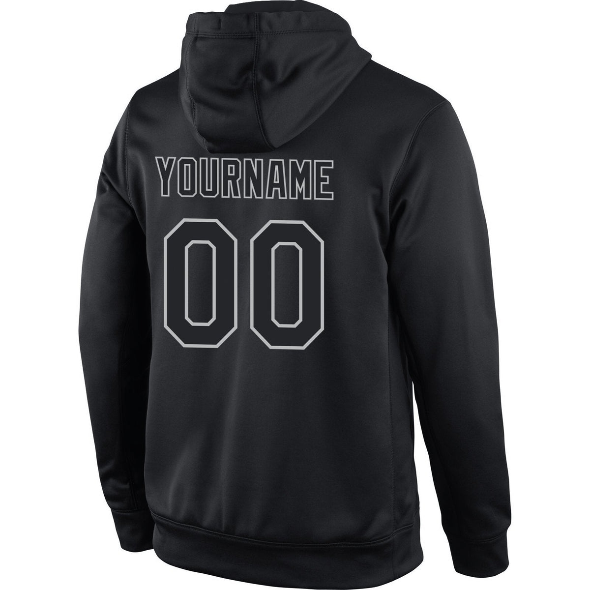 Custom Black Gray Sports Classic Style Uniform Pullover Fashion Hoodie