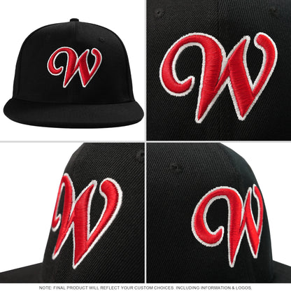 Custom White 3D Puff Embroidery Flat Embroidery Flat Eaves Sport Baseball Cap Design for Men/Women/Youth