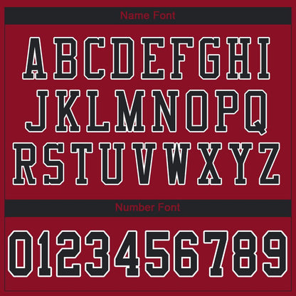 Custom Cardinal Black-White Classic Style Mesh Authentic Football Jersey