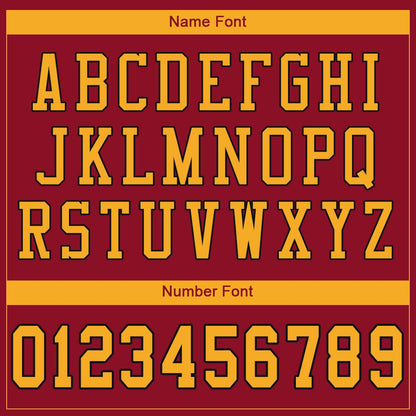 Custom Cardinal Gold-Black Classic Style Mesh Authentic Football Jersey