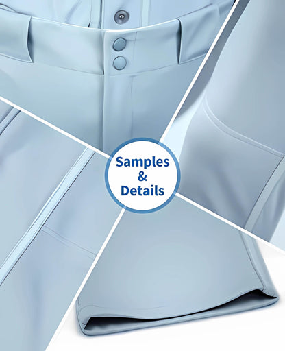 Custom White Royal-Gold Classic Fit Stretch Practice Knickers Baseball Pants