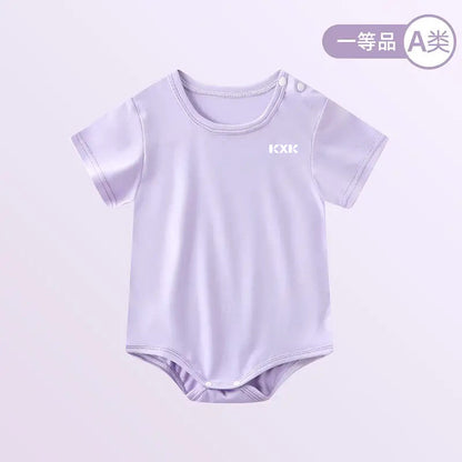 KXK Newborn Baby Short Sleeve Thin Bodysuit