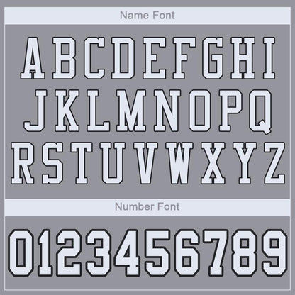 Custom Light Gray White-Black Classic Style Mesh Authentic Football Jersey