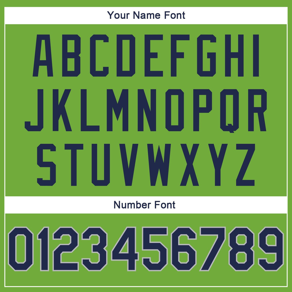 Custom Neon Green Navy-Gray Classic Style Uniform Pullover Fashion Hoodie