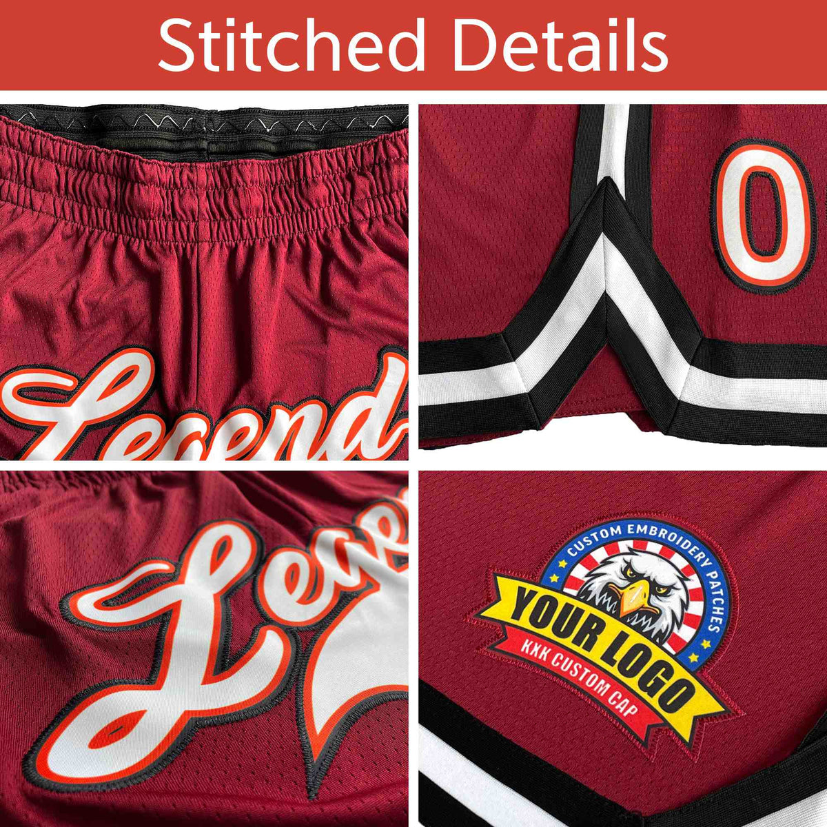 Custom Navy Maroon-White Sport Basketball Shorts