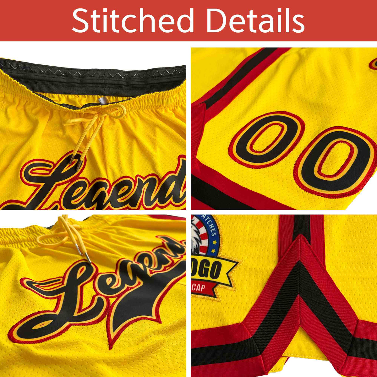 Custom White Green-Yellow Personalized Basketball Shorts