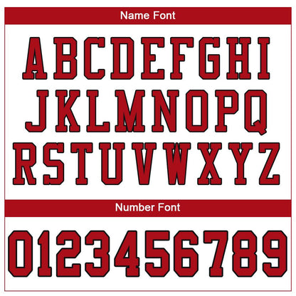 Custom White Red-Black Classic Style Mesh Authentic Football Jersey